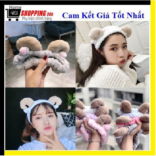 Băng Đô Cừu 3D Vải Nhung Mềm Mại