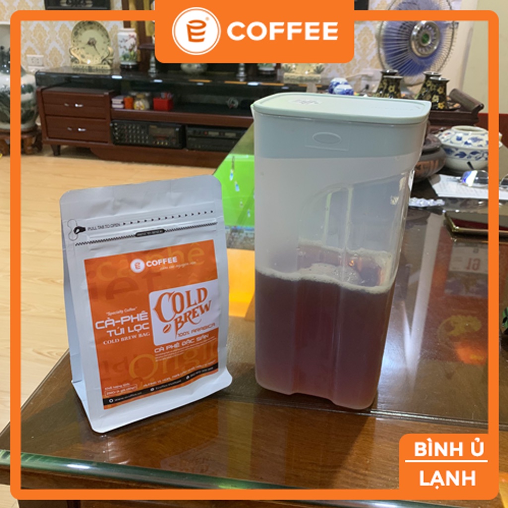 Cà phê cold brew túi lọc E COFFEE dòng cà phê đặc sản Arabica Specialty Coffee hương trái cây khô hậu ngọt (4 túi x 50g) | BigBuy360 - bigbuy360.vn