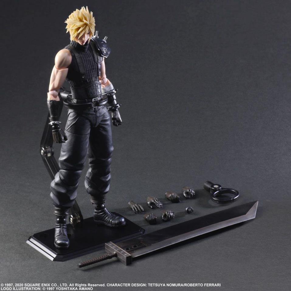 Mô hình Final Fantasy VII Remake Play Arts Kai Cloud Strife Version 2 - Chính Hãng