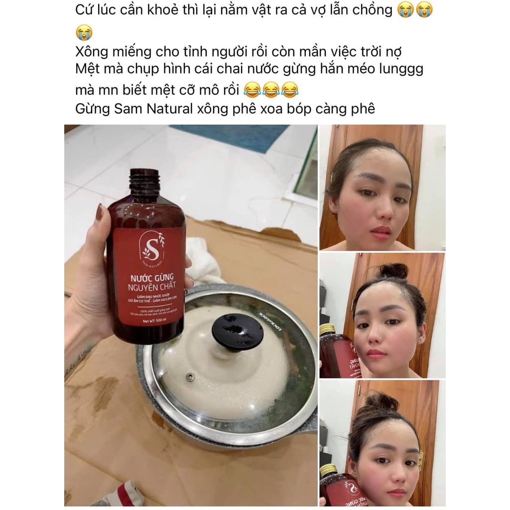 Nước Cốt Gừng Nguyên Chất 500ml Chiết Suất Gừng Tươi Gíup Giữ Ấm Cơ Thể Mẹ Sau Sinh Và Cho Bé  - Date 2025