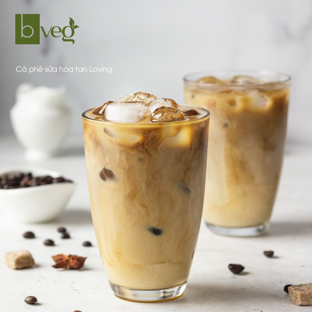 Cà phê sữa thuần chay Loving [vegan instant coffee] chứa bào tử nấm Linh Chi tốt cho sức khỏe | BigBuy360 - bigbuy360.vn