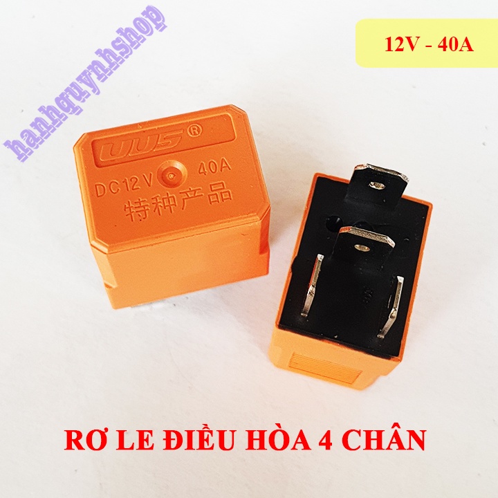 Rơ le điều hòa ô tô 4 chân 12V 40A hoặc 24V 40A màu cam loại 1 (giá bán 1 cái)