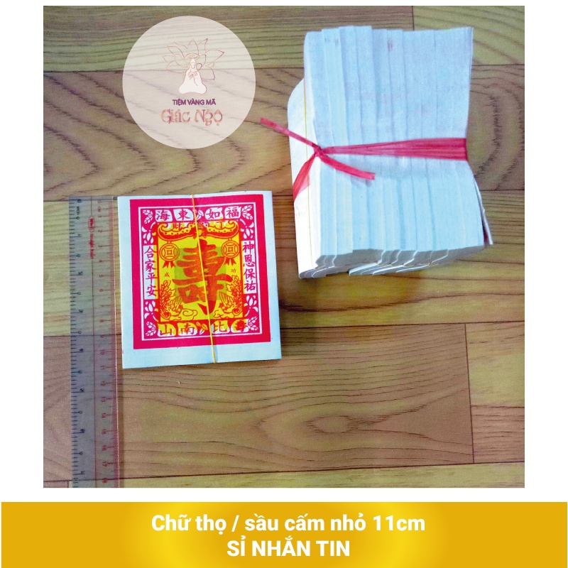 1 XẤP GIẤY CHỮ THỌ  - Vàng Mã Giá Rẻ Sỉ Lẻ