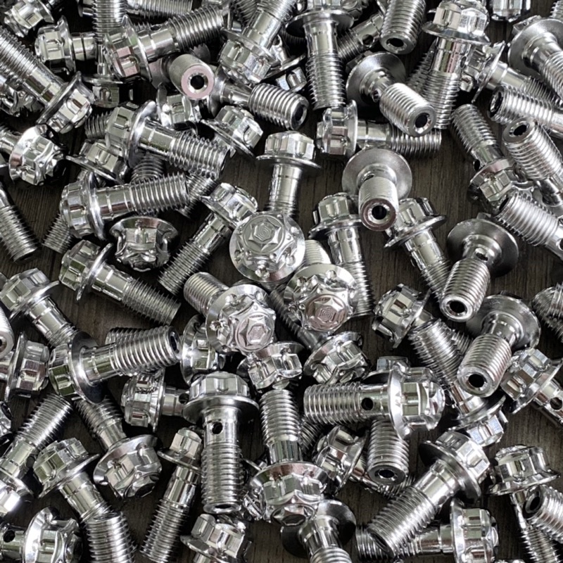 Ốc heo dầu, dẫn dầu Nissin ,Brembo chuẩn inox 304 sáng bóng Vua Miên