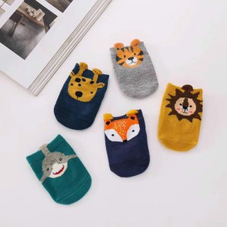 Set 5 đôi Tất chống trượt cho bé size từ 0 đến 3 tuổi