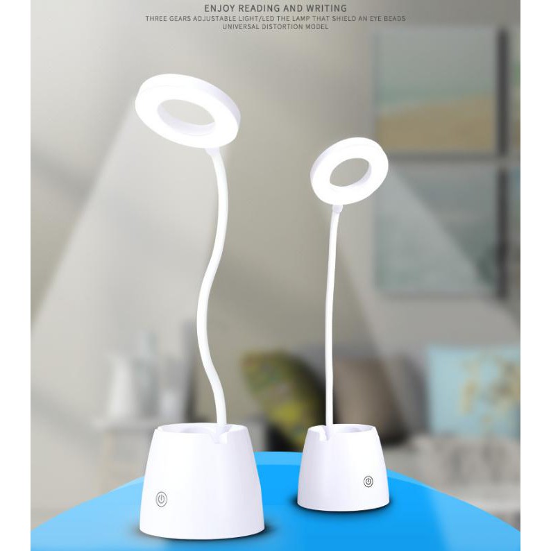 ĐÈN LED ĐỂ BÀN 3 CHẾ ĐỘ ÁNH SÁNG KIÊM ĐẾ KÊ ĐIỆN THOẠI TIỆN LỢI