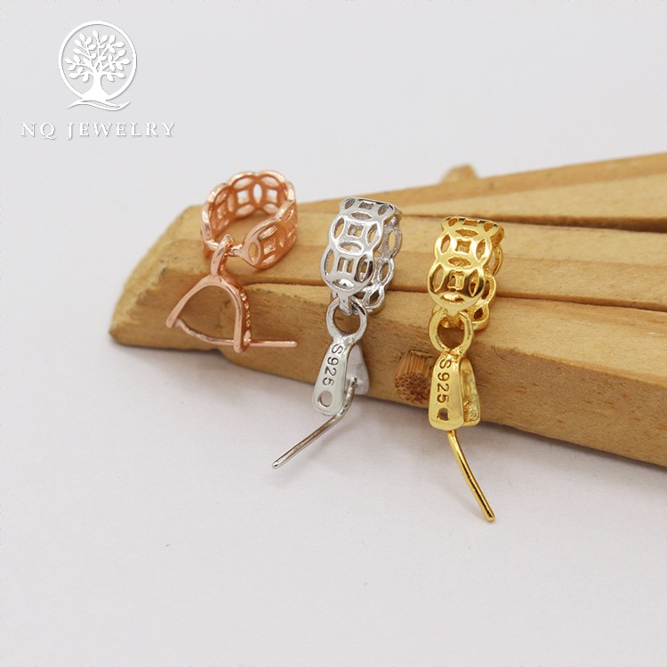 Charm bạc khoen tay hình đồng tiền - NQ Jewelry