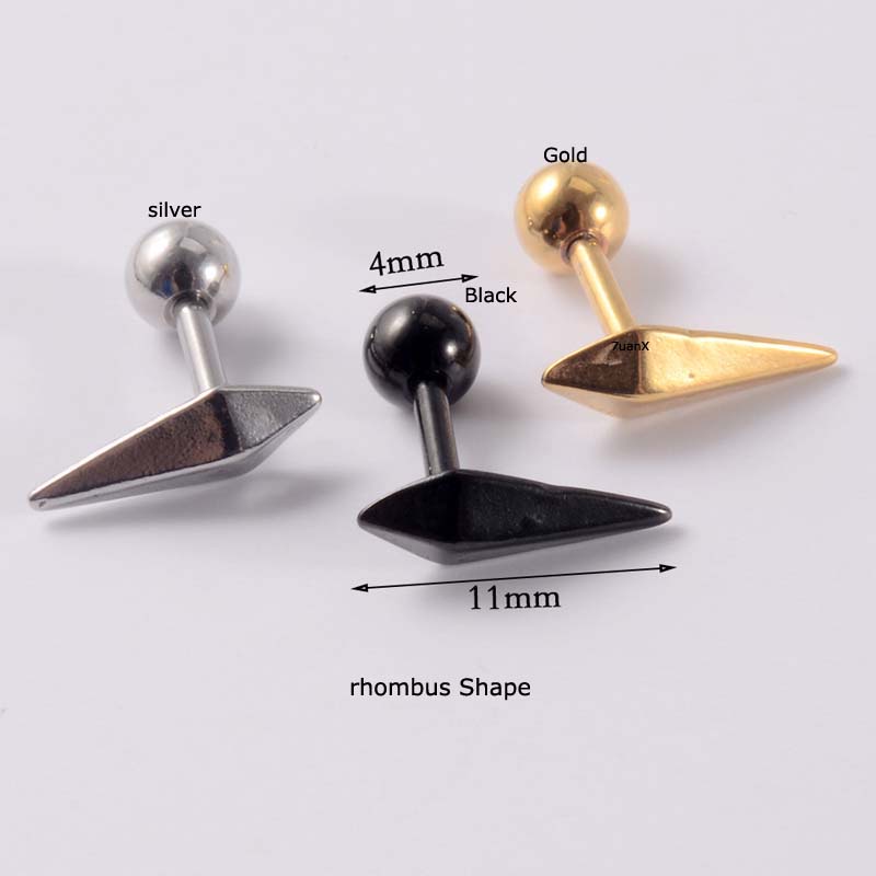 Khuyên tai thép không gỉ 16 gauge thiết kế đa dạng