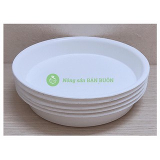 5 khay lót đế chậu d200 binh thuan plastics - màu trắng