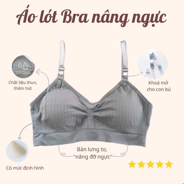 Aó lót bầu, áo ngực cho con bú chống chảy xệ bigsize (mặc bầu và sau sinh)