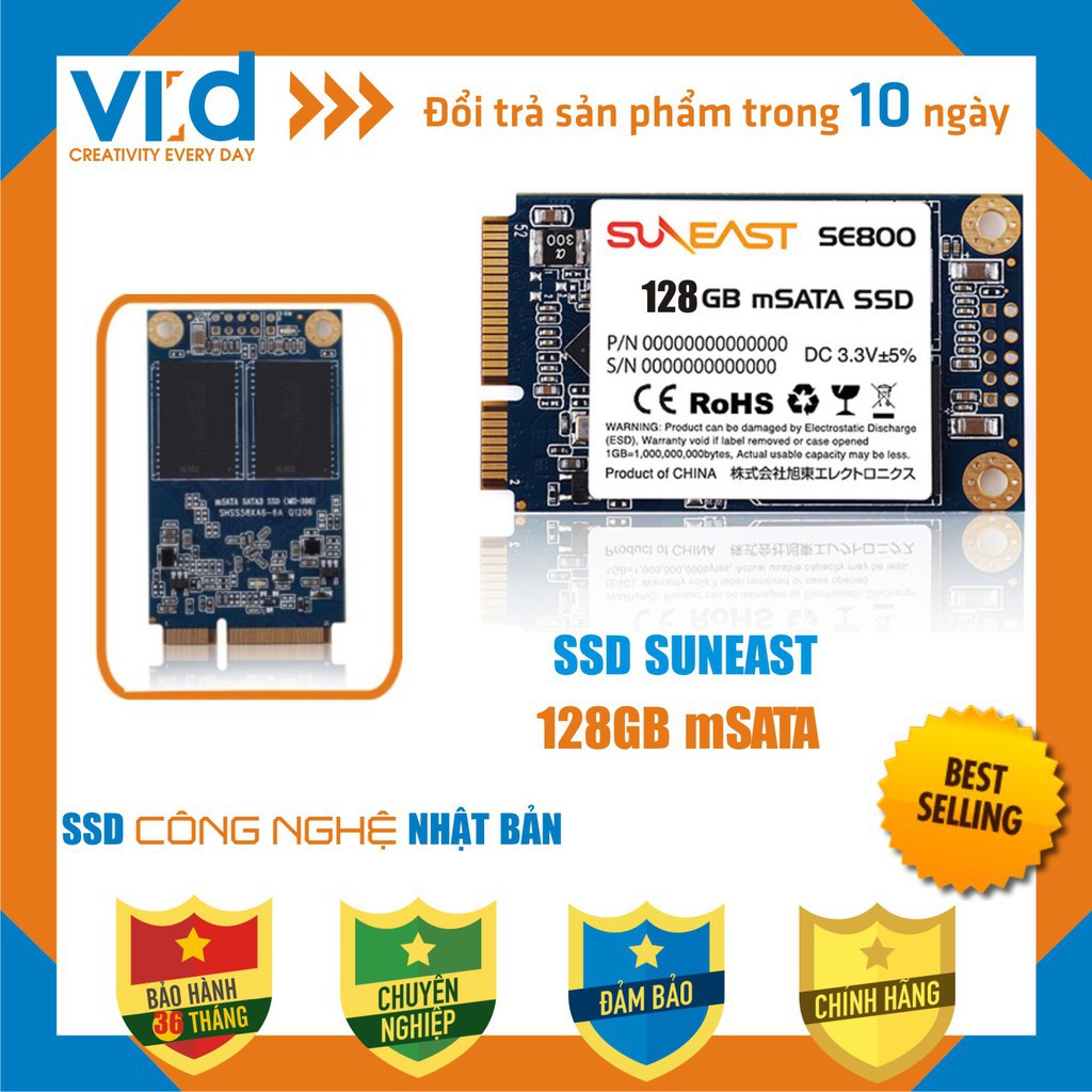 Ổ cứng SSD mSATA 128GB Suneast - Hàng chính hãng bảo hành 36 tháng! | BigBuy360 - bigbuy360.vn