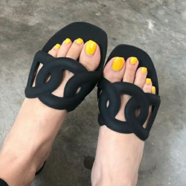 Bộ 24 móng chân giả vàng trơn