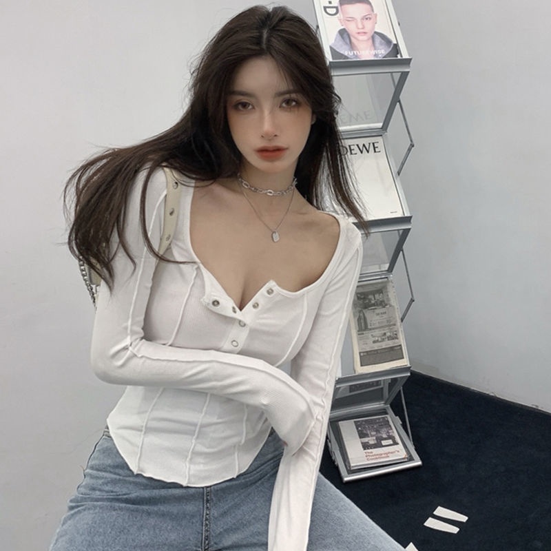 Áo Thun COZOK Tay Dài Dáng Ôm Thời Trang Dễ Phối Đồ