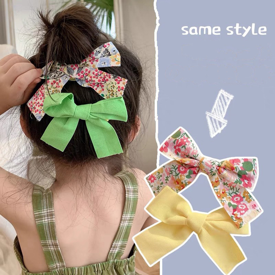 Set 2 kẹp tóc nhiều hoạ tiết tuỳ chọn cho bé gái