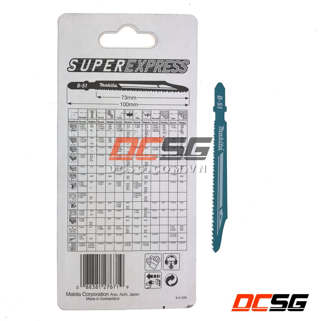 Lưỡi cưa lọng cắt nhanh kim loại Makita B-51 B-06476  | DCSG
