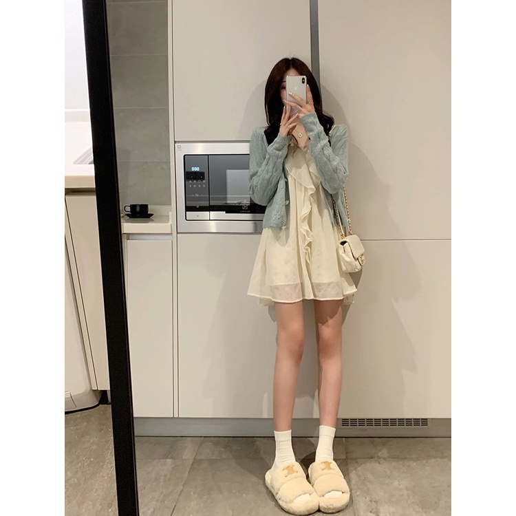 Đầm Trắng Tay Phồng Phong Cách Cổ Tích Thời Trang Mùa Hè Mới Cho Nữ