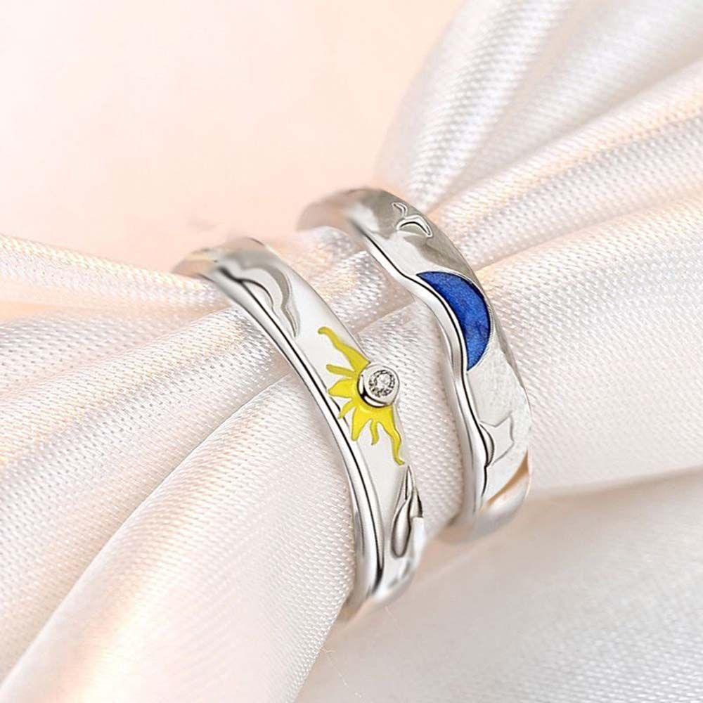 Nhẫn Hở Tùy Chỉnh Đính Kim Cương Phong Cách Hàn Quốc Cổ Điển Thời Trang Cho Nam Và Nữ