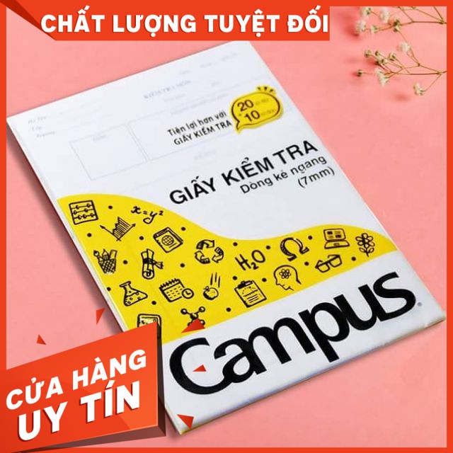 Giấy kiểm tra kẻ ngang campus ( có tờ đơn và tờ đôi)