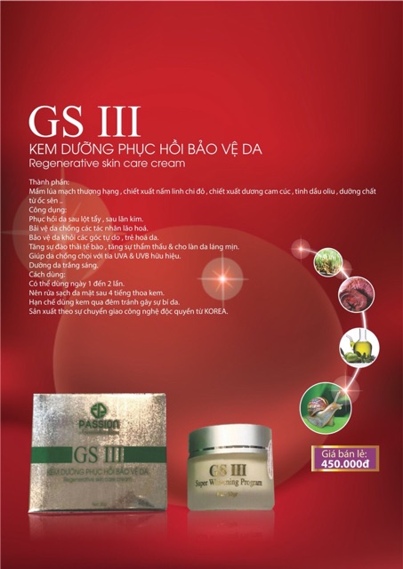 [🎁QUÀ 0₫] Kem ngày GS3 - Natural Spa