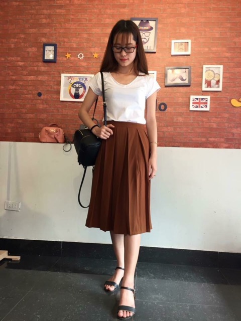 CHÂN VÁY XẾP LY DÀI ( dài váy 67cm) có video quay | BigBuy360 - bigbuy360.vn