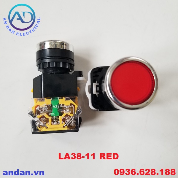 Nút nhấn ấn đề không đèn phi 22mm LA38, Nhấn nhả LA38-11, nhấn giữ LA38-11S