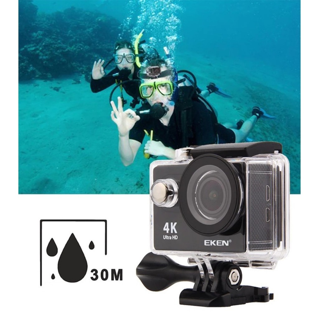 Camera Hành Trình Eken Ultra HD Wifi Quay Video 4K Tặng Đầy Đủ Bộ Phụ Kiện Sports Lắp Đặt Trên Cả Ô Tô Xe Máy | BigBuy360 - bigbuy360.vn