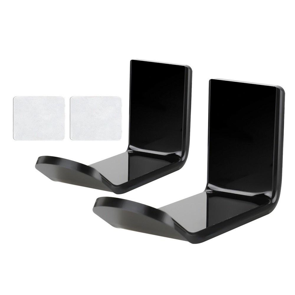 1 Hoặc 2 Giá Đỡ Tai Nghe Treo Tường Hình Chữ L Bằng Acrylic Bền Đơn Giản Dễ Lắp Đặt