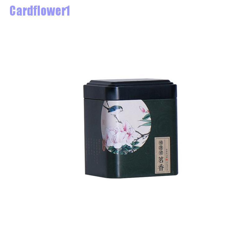 1 Bộ Hộp Đựng Trà / Cà Phê / Bánh Kẹo Hình Vuông Họa Tiết Cổ Điển