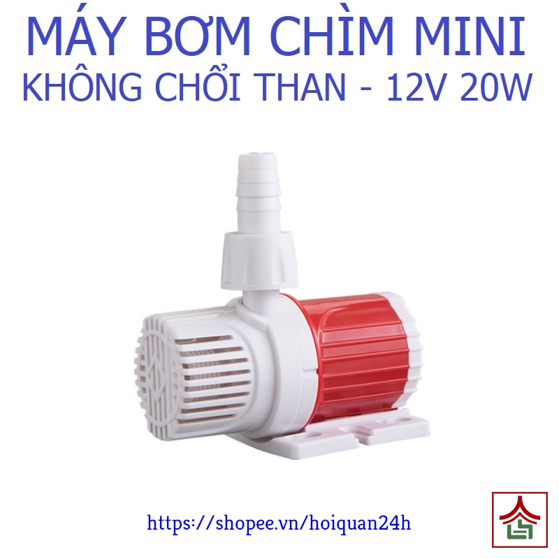 Máy Bơm Chìm Mini 12v 20W Không Chổi Than Cho Bể Cá Thuỷ Sinh