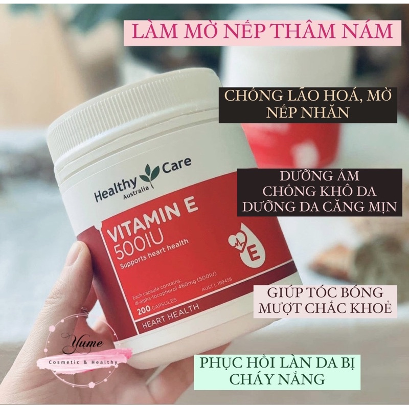 [Cóbill]Vitamin E 500IU Healthy Care 200v