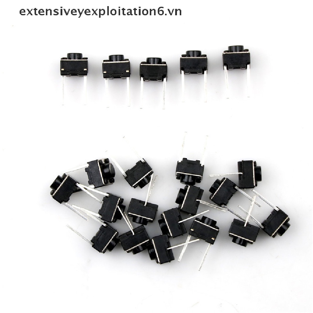 Set 20 nút công tắc nhấn 2 chấu 6x6x5mm chuyên dụng