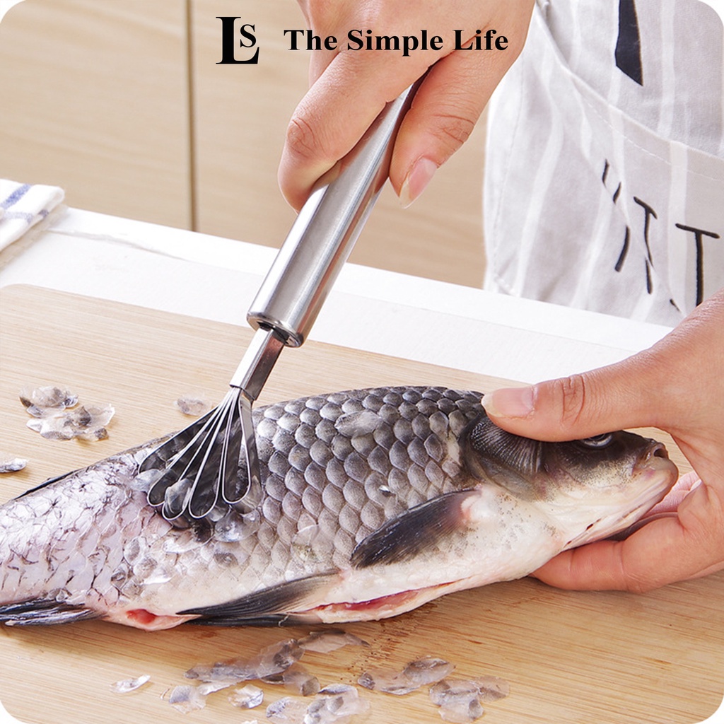 Dụng cụ đánh vảy cá và nạo dừa, dụng cụ đánh vảy cá kết hợp nạo cùi dừa 2 trong 1 bằng inox đa năng cao cấp [CHÍNH HÃNG]