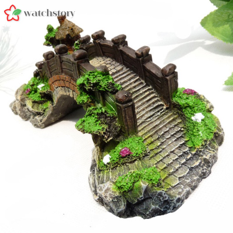 Mô hình cây cầu trang trí bể cá