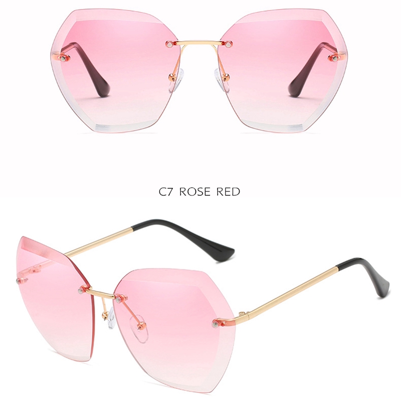 (Hàng Có Sẵn) Kính Mát Không Gọng Màu Kẹo Ngọt Phong Cách Hàn Quốc