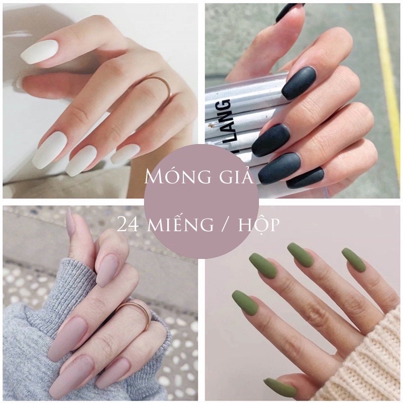 MAU MOS001-020 Móng tay giả 24 món kèm keo