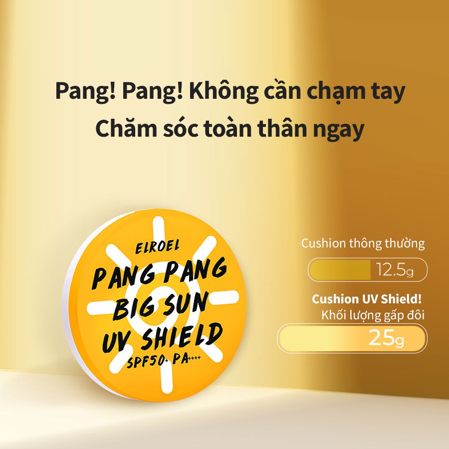 Kem chống nắng dạng cushion Elroel Pang Pang Big Sun UV Shield SPF50+/PA++++ 25g