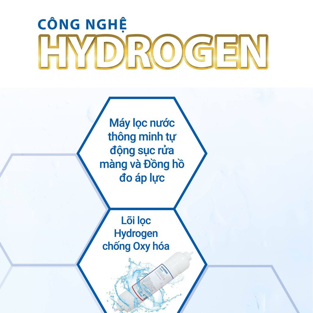 Máy Lọc Nước Hyundai HDE 5519 R.O 10 Lõi Nhập Khẩu Nguyên Chiếc, Sử Dụng Công Nghệ Hydrogen và Alkaline.