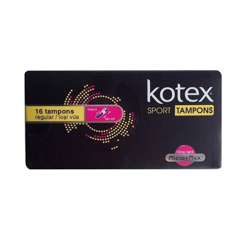 Hàng siêu thị - Băng vệ sinh Kotex Luxe Tampons (16 Tampons loại vừa/hộp)