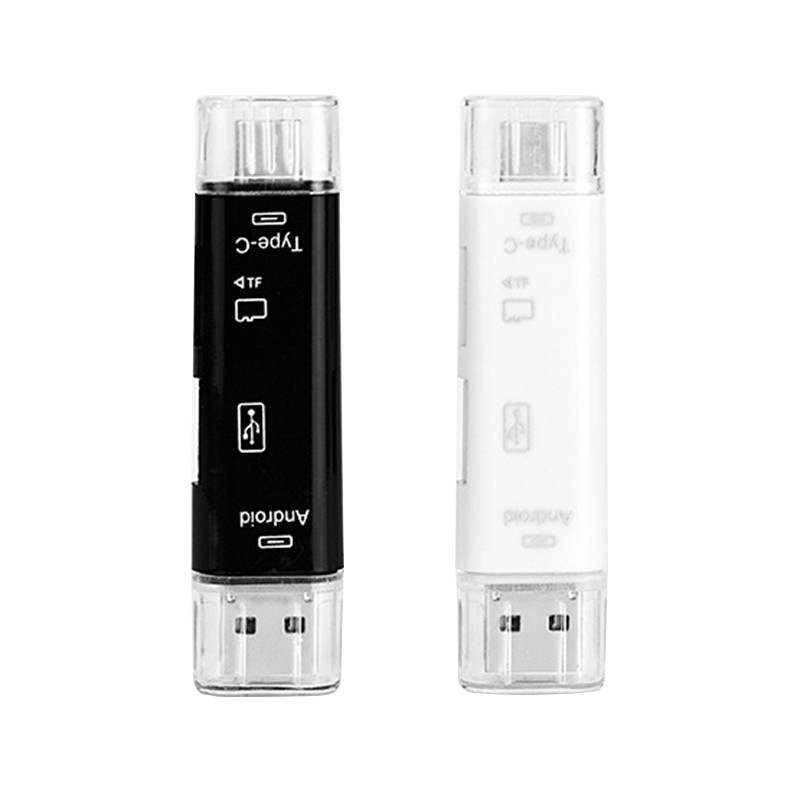 ANDROID Đầu Đọc Thẻ Nhớ Usb 2.0 5 Trong 1 Type-C + Usb 2.0