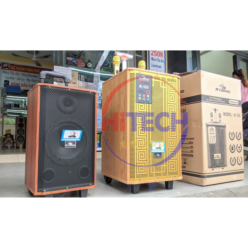 Loa kéo KIOMIC K123 BASS 3 TẤC CÔNG SUẤT 300W CHÍNH HÃNG