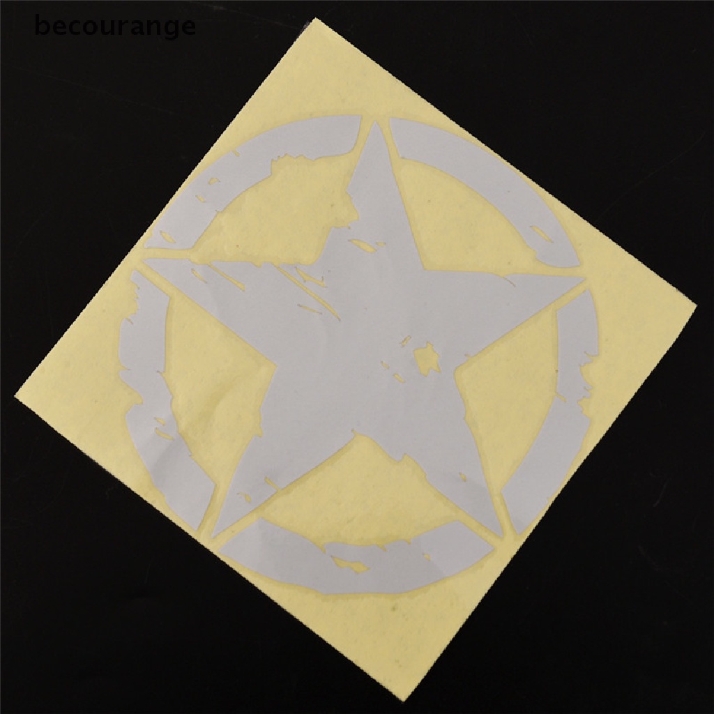 Sticker vinyl dán xe hơi/ xe máy họa tiết ngôi sao quân đội 15cm * 15cm