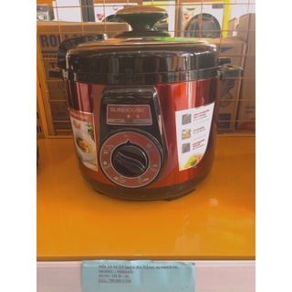 Nồi Áp Suất Điện Đa Năng Sunhouse SHD1552 - 5L (Đỏ Đen) SHD1550 (Cafe ) - Hàng chính hãng