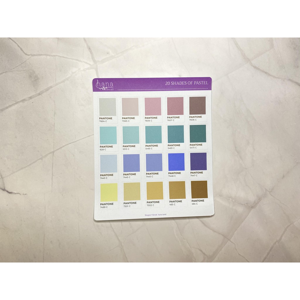 [20 shades] Sticker decal trang trí bảng màu Pantone _ #hana.land