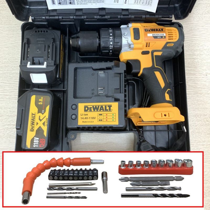 Máy Khoan Pin DeWaLT 118V 3 Chức Năng Motor 775, Auto Lock Model ĐC