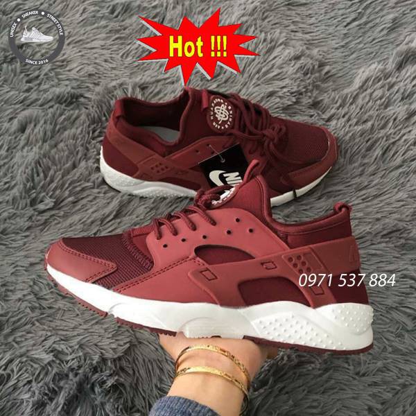[FULLBOX] Giày Sneaker Nam Nữ Huarache Đỏ Mận