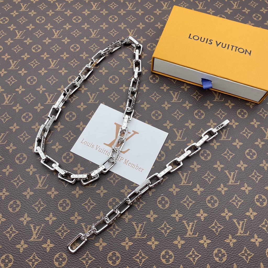 Set Vòng cổ / Vòng Tay / Vòng Tay Họa Tiết Louis Vuitton Cao Cấp Sang Trọng