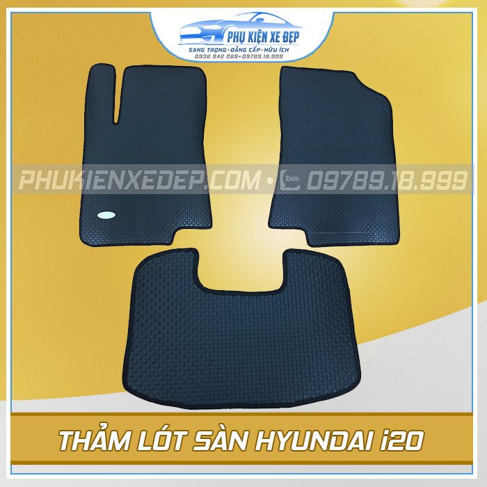 Thảm lót sàn ô tô KataCAO CẤP cao su Thái Lan xe Hyundai Sonata/Tucson/Santafe/Kona/I30/I20/Grand I10/Elantra/Accent