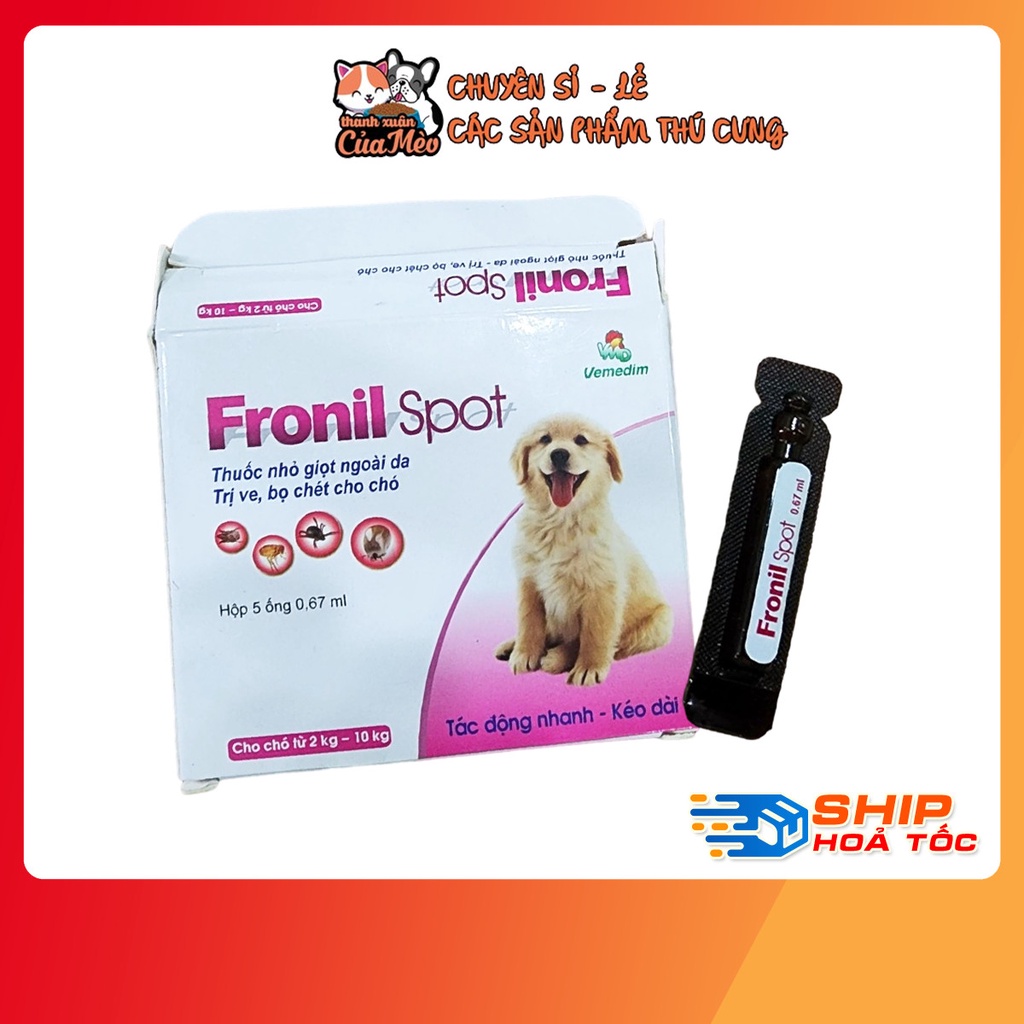 Trị Bọ Chét Nhỏ Gáy Diệt Ve Rận Dành Cho Thú Cưng - Fronil Spot