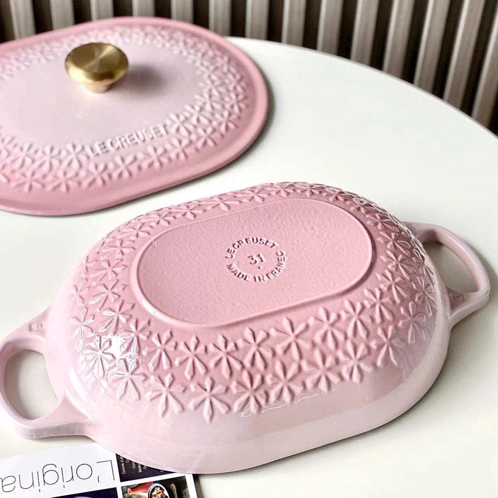 Nồi Sứ Le Creuset Thiết Kế Kiểu Dáng Hiện Đại, An Toàn Dùng Được Với Lò Nướng, Lò Vi Sóng