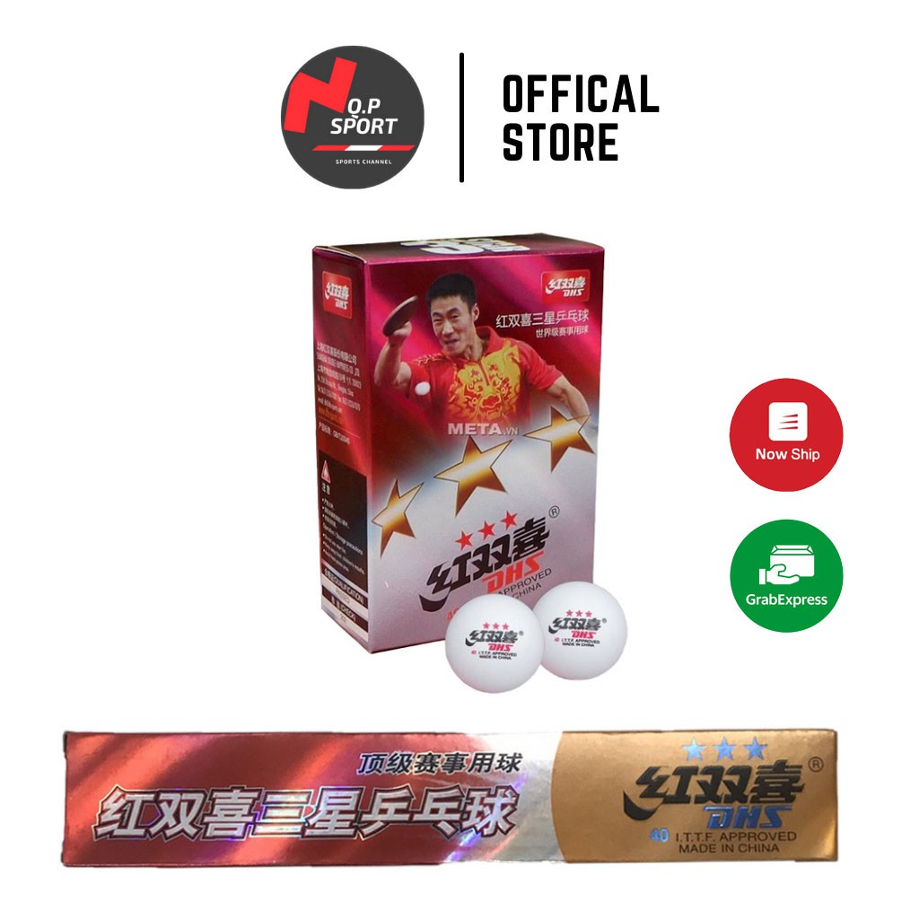 Quả Bóng Bàn DHS 3 sao 40+ Màu Vàng_Màu Trắng Cao Cấp tiêu Chuẩn Thi Đấu ( Hộp 6 Quả )